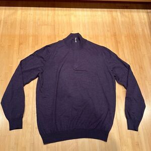 Barney’s New York 1/4 zip wool sweater